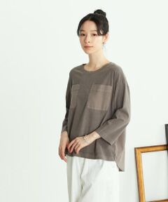 異素材切り替え ポケット Tシャツ