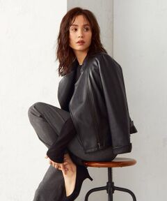 COMME CA ISM / コムサイズム レザーブルゾン・ジャケット | 《フェイクレザー》 ライダースジャケット