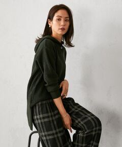 COMME CA ISM / コムサイズム ニット・セーター | サイドスリット ローゲージニット パーカ