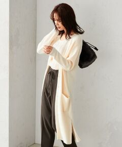 COMME CA ISM / コムサイズム カーディガン・ボレロ | Ｖネック ロング ニットカーディガン