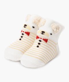 COMME CA ISM / コムサイズム ベビー・キッズグッズ | ボア耳付き　カップ入り　ソックス(9-12サイズ)