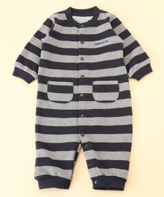 COMME CA ISM / コムサイズム ロンパース | 裏毛ボーダー　ツーウェイオール(50-70サイズ)