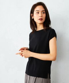 COMME CA ISM / コムサイズム ニット・セーター | 〈BASIC〉 ボートネック フレンチスリーブ ニットプルオーバー