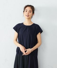 COMME CA ISM / コムサイズム カットソー | 《コットン》 ギャザーカットソー