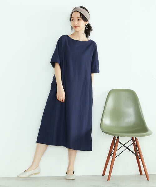 リネン 半袖ワンピース アッパッパ ロング マキシ丈ワンピース Comme Ca Ism コムサイズム ファッション通販 タカシマヤファッションスクエア