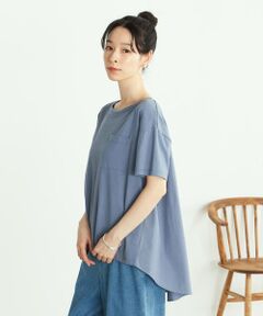 COMME CA ISM / コムサイズム カットソー | 《オーガニックコットン》 バックフレア Ｔシャツ