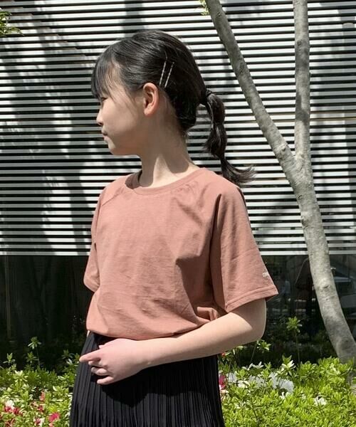 COMME CA ISM / コムサイズム Tシャツ | DICカラー半袖Tシャツ（栗梅(くりうめ)）