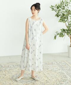 【一部店舗限定】　夏みかん柄　ノースリーブワンピース　アッパッパ