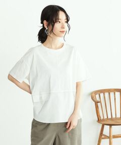 異素材切り替え　Ｔシャツ