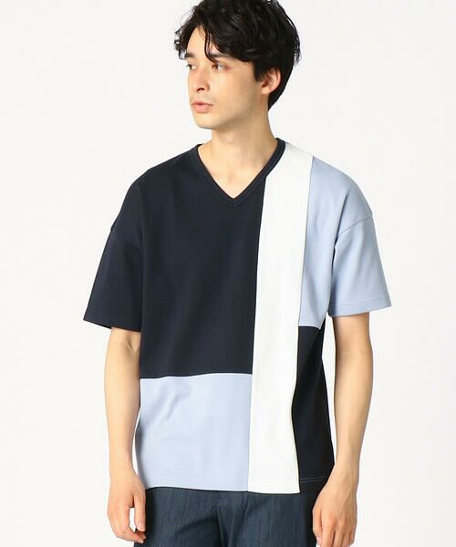 セール】 パッチワーク Ｖネック Ｔシャツ （Tシャツ）｜COMME CA ISM / コムサイズム ファッション通販 タカシマヤファッションスクエア