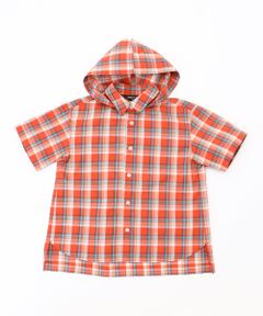 COMME CA ISM / コムサイズム シャツ・ブラウス | フード付き　チェックシャツ