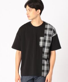 COMME CA ISM / コムサイズム Tシャツ | チェック柄　コンビTシャツ