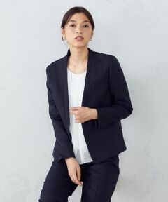 COMME CA ISM / コムサイズム ノーカラージャケット | 【セットアップ対応】　ノーカラージャケット