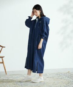 COMME CA ISM / コムサイズム ドレス | デニム　ビッグパーカワンピース