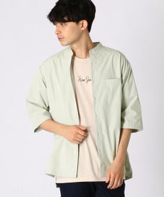 COMME CA ISM / コムサイズム シャツ・ブラウス | 七分袖 バンドカラーシャツ