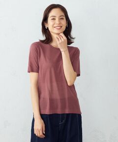 麻混　ニットＴシャツ