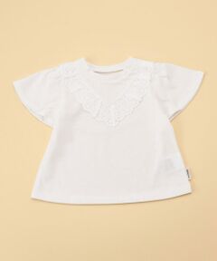 レースフリル付き　Tシャツ(80・90cm)