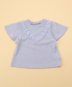 レースフリル付き　Tシャツ(80・90cm)