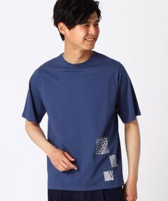 和柄モチーフ プリント Ｔシャツ