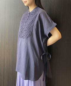 COMME CA ISM / コムサイズム シャツ・ブラウス | インド綿　スモッキングブラウス