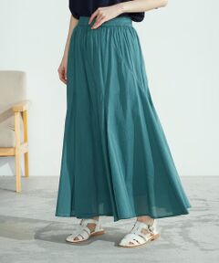 COMME CA ISM / コムサイズム ロング・マキシ丈スカート | インド綿　ギャザースカート