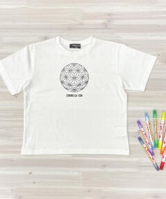 《ぬり絵ペンセット付き》　プリントTシャツ