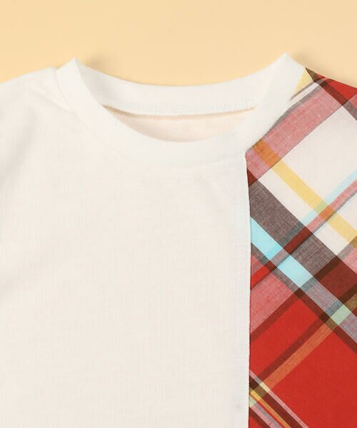 COMME CA ISM / コムサイズム Tシャツ | マドラスチェック使い　半袖Tシャツ(80・90cm) | 詳細3