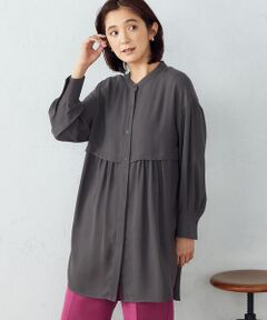 COMME CA ISM / コムサイズム シャツ・ブラウス | バンドカラー　ロングシャツ