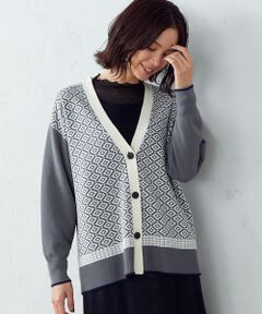 COMME CA ISM / コムサイズム カーディガン・ボレロ | ジャカード　カーディガン
