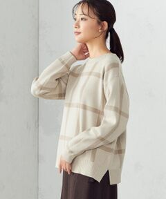 COMME CA ISM / コムサイズム ニット・セーター | 【セットアップ対応】　チェック柄ニット