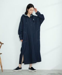 COMME CA ISM / コムサイズム ドレス | デニム　ビッグパーカワンピース