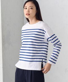 COMME CA ISM / コムサイズム カットソー | パネルボーダー　ロンＴ