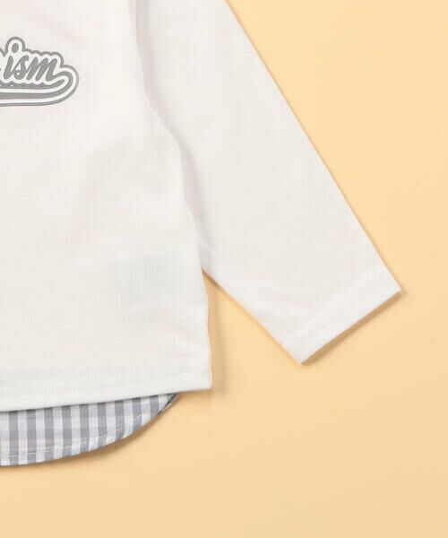 COMME CA ISM / コムサイズム Tシャツ | ギンガムチェック使い　長袖Tシャツ(80・90cm) | 詳細3