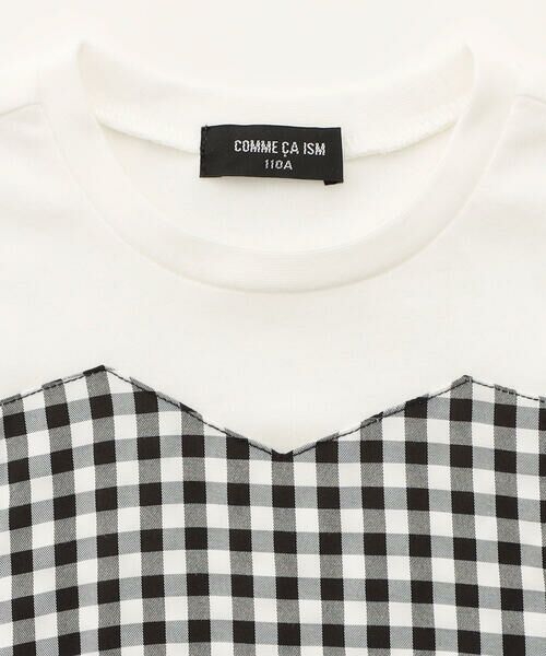 COMME CA ISM / コムサイズム Tシャツ | ギンガムチェック　重ね着風デザイン半袖Ｔシャツ | 詳細4