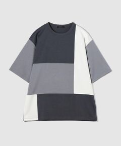 パッチワークデザイン クルーネック Ｔシャツ