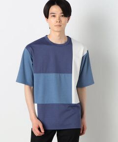 パッチワークデザイン クルーネック Ｔシャツ