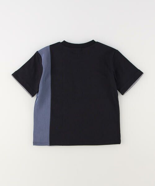 COMME CA ISM / コムサイズム Tシャツ | フェイクデニム＆ストライプ使い　半袖Tシャツ | 詳細3