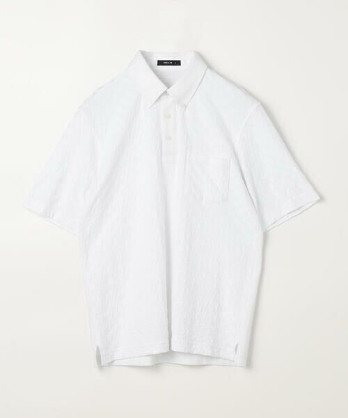 COMME CA ISM / コムサイズム ポロシャツ | 吸水速乾 市松柄 コンビデザイン ポロシャツ | 詳細5