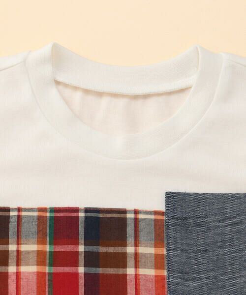 COMME CA ISM / コムサイズム Tシャツ | マドラスチェック使い　半袖Tシャツ(80・90cm) | 詳細3
