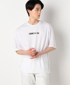 コムサイズム ロゴ プリント クルーネック Ｔシャツ