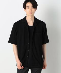 COMME CA ISM / コムサイズム シャツ・ブラウス | ウォッシャブル ケーブル柄 ジャカード オープンカラーシャツ