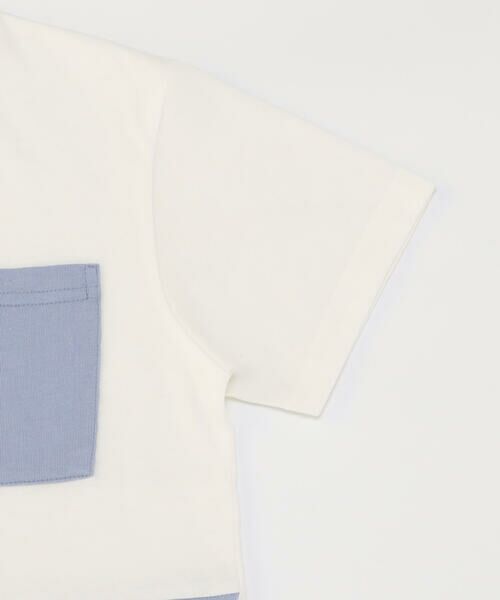 COMME CA ISM / コムサイズム Tシャツ | パッチワーク　配色切り替え半袖Tシャツ | 詳細4
