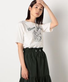 ヴィンテージ風　５分袖プリントＴシャツ