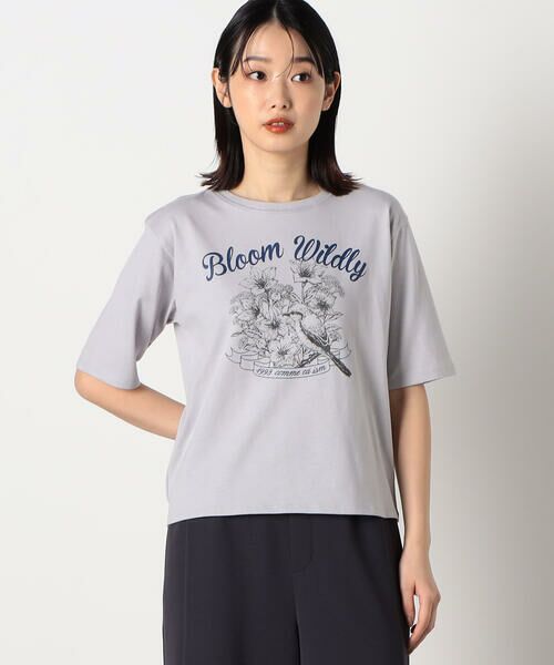 COMME CA ISM / コムサイズム カットソー | ヴィンテージ風　５分袖プリントＴシャツ | 詳細14