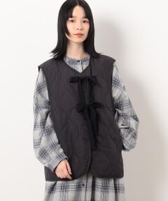 COMME CA ISM / コムサイズム ベスト | キルティング　リボンベスト