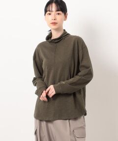 スラブ ハイネック 長袖Ｔシャツ