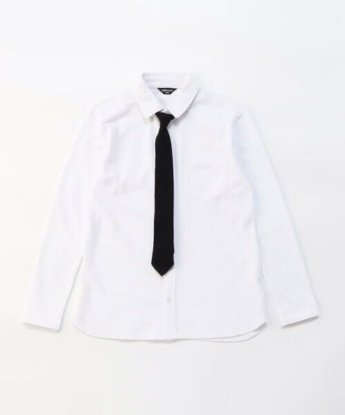ネクタイ付き 長袖シャツ(140-160cm) （シャツ・ブラウス）｜COMME CA