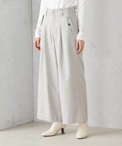 COMME CA ISM / コムサイズム チノ・ワークパンツ | ヘリンボーン　ワイドパンツ