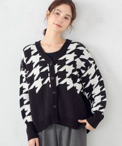 COMME CA ISM / コムサイズム カーディガン・ボレロ | 千鳥柄　オーバーサイズ　カーディガン