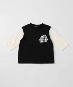 7分袖プリントTシャツ